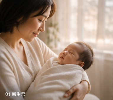 時間が移った赤ちゃんのいる日常の風景