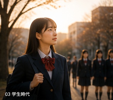 時間が移った学生生活の風景