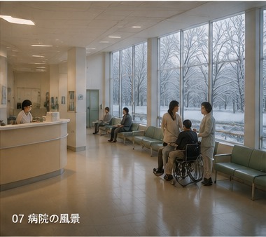 季節が移った病院の日常の風景