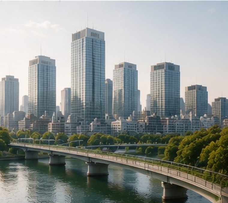 都市で人が暮らす風景