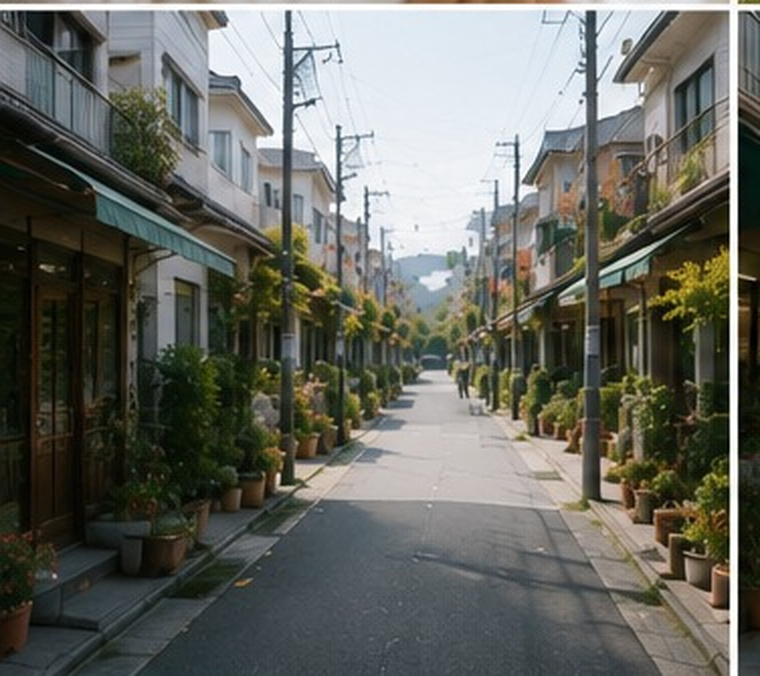 住宅街の日常の風景