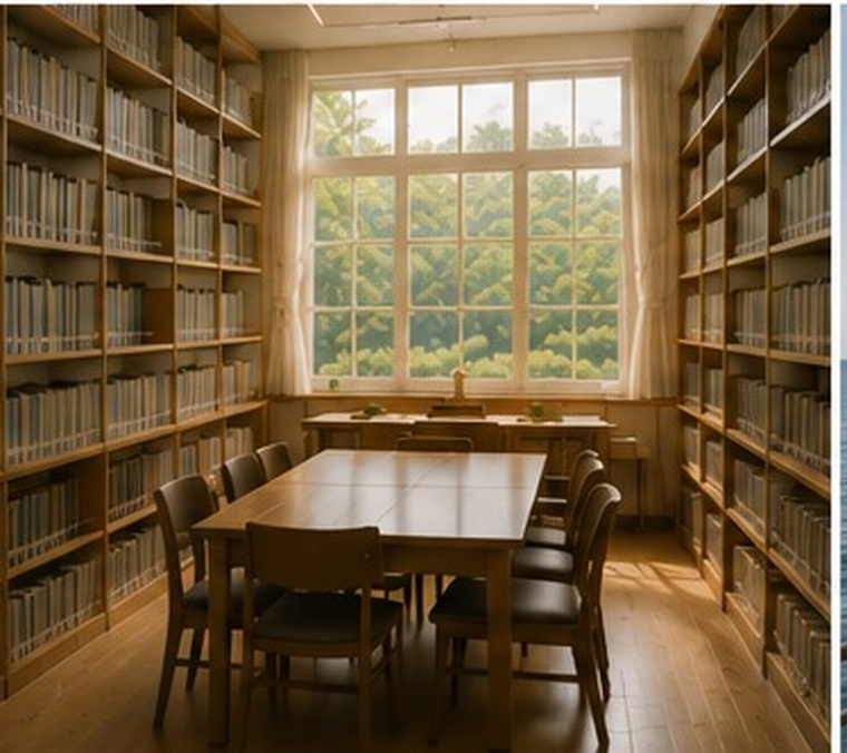 図書館で学ぶ日常の風景