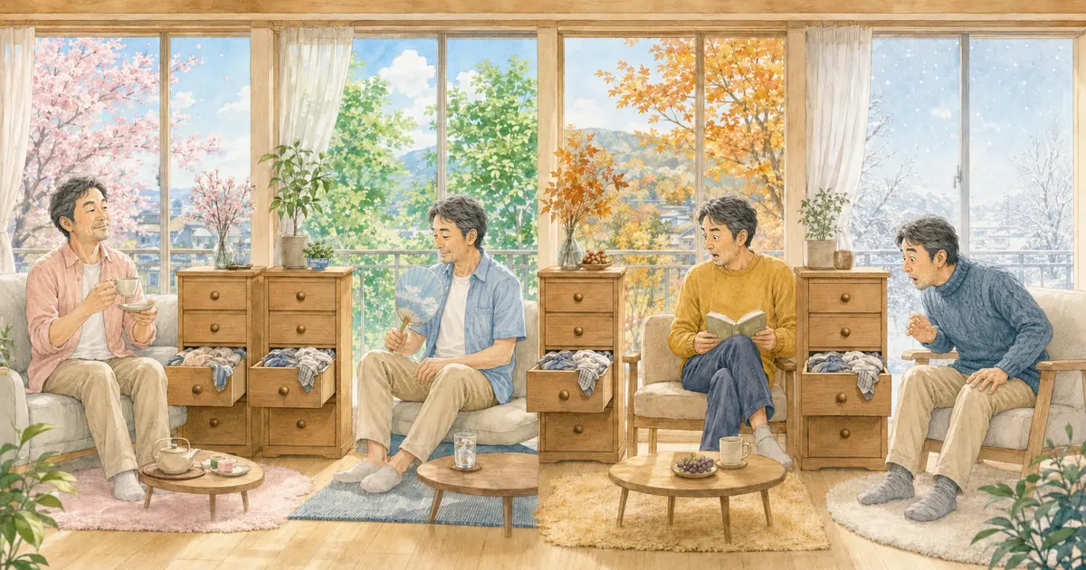 整理を先延ばしにしている間に四季が巡り驚く男性