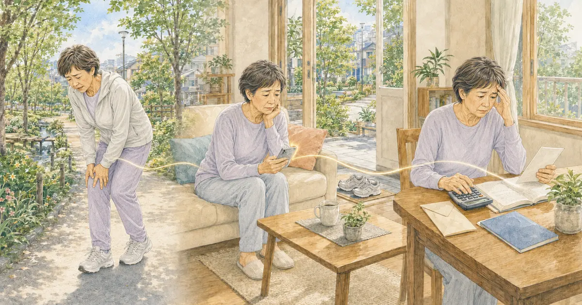 膝の不調が外出や交流を減らし家計にも影響して困る60代女性